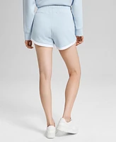 And Now This Women's Scuba Contrast-Hem Pull-On Shorts, Exclusively at Macy's