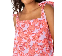 Roxy Juniors' Sunny Adelaide Tie-Shoulder Crop Top