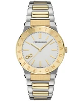 Ferragamo Men's Swiss Sapphire Logo Two-Tone Stainless Steel Bracelet Watch 41mm