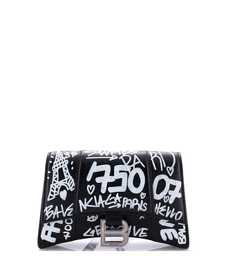 Pre-Owned Balenciaga Xs Hourglass Belt Bag Printed Leather