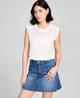 And Now This Women's Crewneck Scalloped Sweater Vest