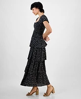 And Now This Women's Smocked Ruffle-Hem Maxi Dress, Exclusively at Macy's