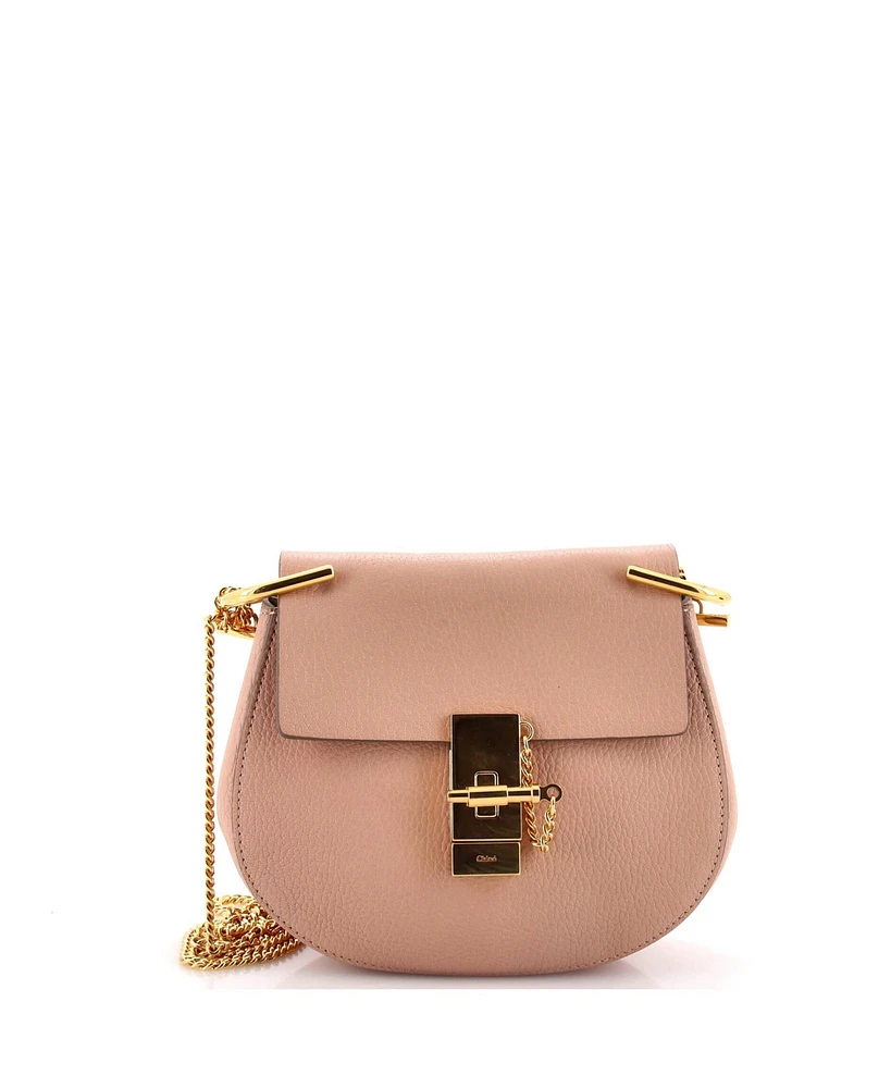 Pre-Owned Chloe Mini Drew Crossbody Bag Leather