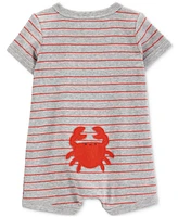 Carter's Baby Boys Crab Striped Short-Sleeve Romper