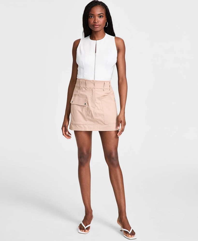 Bar Iii Women's Cargo Mini Skirt, Exclusively at Macy's