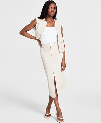 Bar Iii Women's Cargo Midi Skirt, Exclusively at Macy's