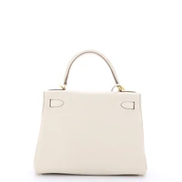 Pre-Owned Hermes Kelly 28 Handbag Light Togo with Gold Hardware