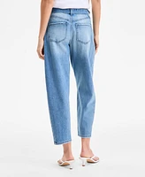 Bar Iii Women's High-Rise Barrel-Leg Jeans, Exclusively at Macy's