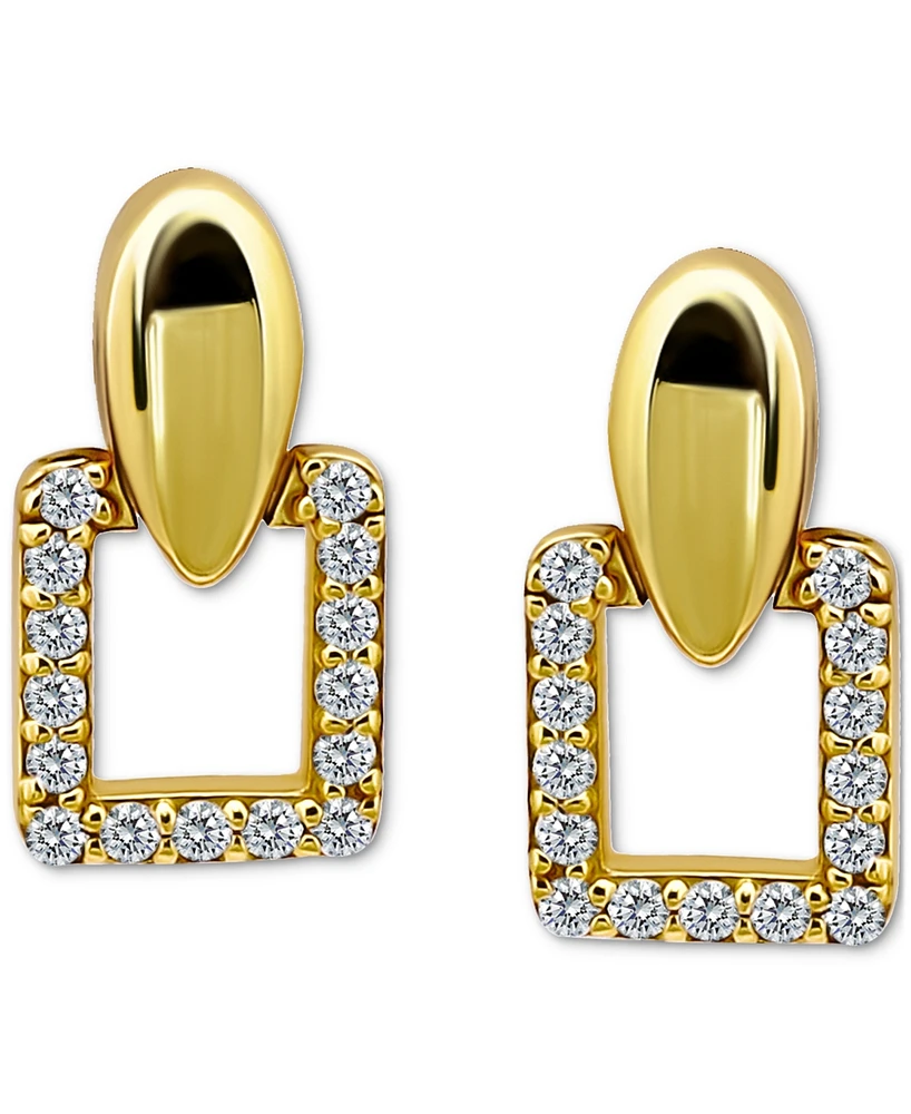 Giani Bernini Cubic Zirconia Square Earrings (3/4 ct. t.w.) 18k Gold over Sterling Silver