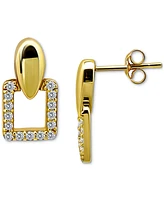 Giani Bernini Cubic Zirconia Square Earrings (3/4 ct. t.w.) 18k Gold over Sterling Silver