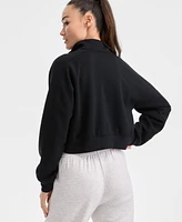 Id Ideology Women's Relaxed Lightweight Quarter-Zip Top, Exclusively at Macy's