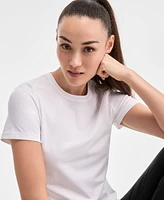 Id Ideology Women's Essential Cotton Short-Sleeve T-Shirt, Exclusively at Macy's