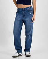 Tinseltown Juniors' High-Rise Boyfriend Jeans