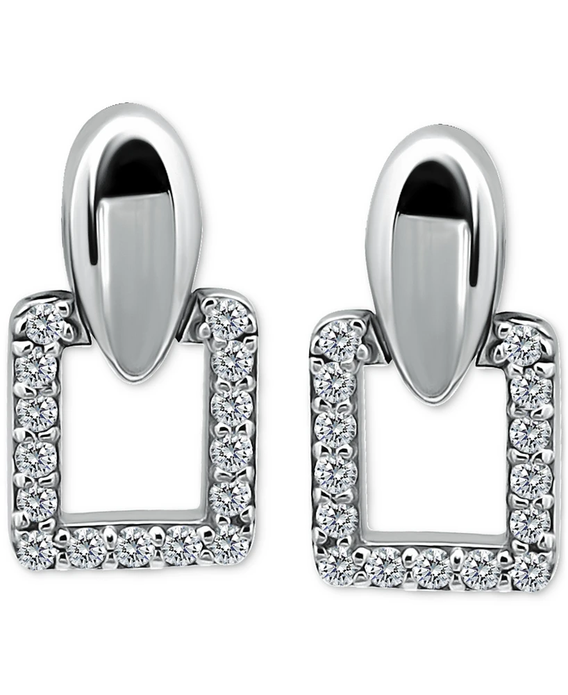 Giani Bernini Cubic Zirconia Square Earrings (3/4 ct. t.w.) in 18k Gold over Sterling Silver (Also Available in Sterling Silver)