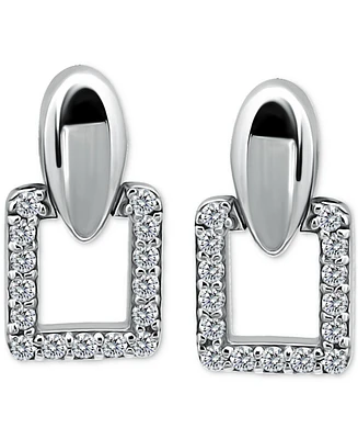 Giani Bernini Cubic Zirconia Square Earrings (3/4 ct. t.w.) in 18k Gold over Sterling Silver (Also Available in Sterling Silver)