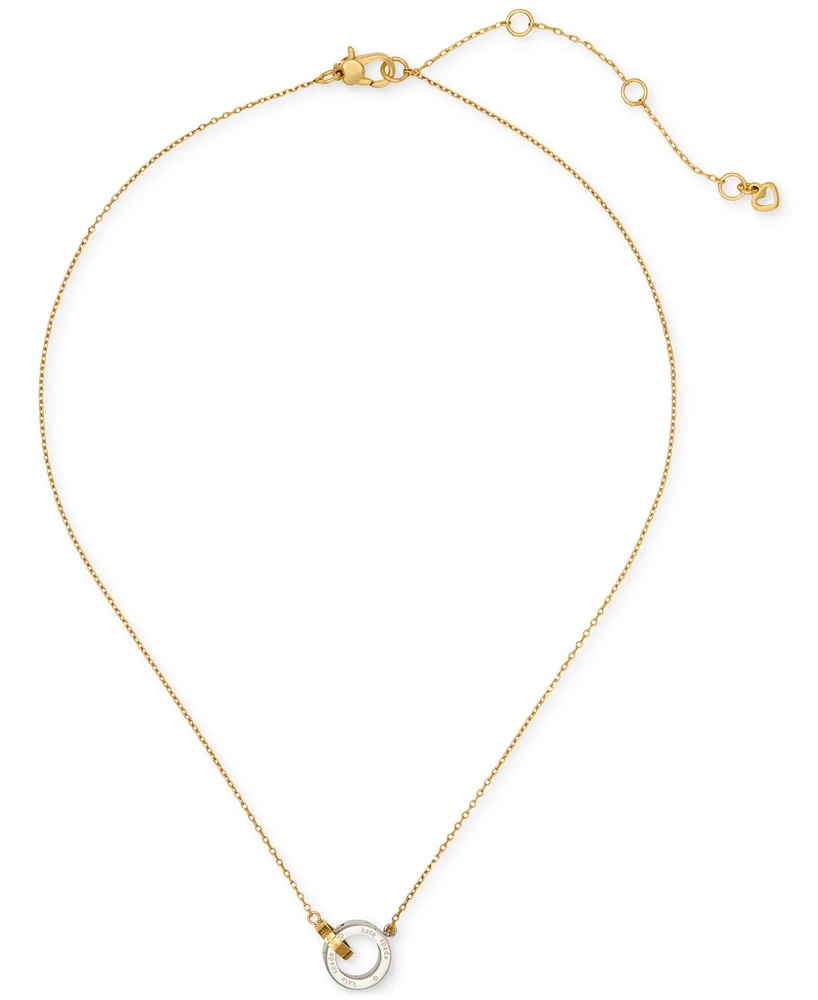 Kate Spade New York Set Stone Interlink Pendant Necklace, 16" + 3" extender