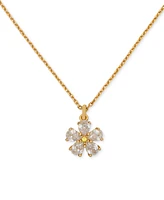 Kate Spade New York Bursting Blooms Gold-Tone Pendant Necklace, 16" + 3" extender