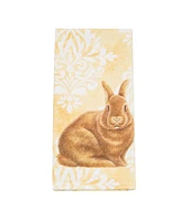 Damask Yellow Bunny Cotton Kitchen Towel