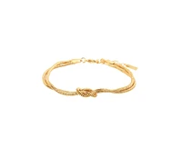 Love Knot Bracelet in 14K Gold-Plated Brass