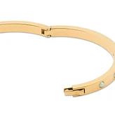 Kate Spade New York Set In Stone Gold-Tone Hinge Bangle Bracelet