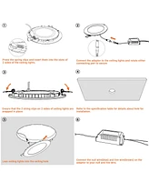 4x 15W Round Led Recessed Ceiling Panel Down Light Fixture Bulb Lamp W/ Driver