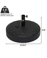 22 inches Patio Umbrella Base Hdpe Round Umbrella Base Round Outdoor Umbrella Stand