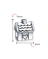 Bling Jewelry Sweet Heart New Homeowner Charm Bead Sterling Silver for European Bracelet