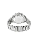 Preston Stainless Steel Silver Tone & Ice Blue Men's Watch 1036APRS