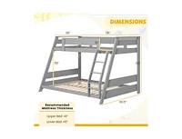 Over Full Low Bunk Bed with Reversible Ladder