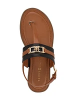 Tommy Hilfiger Women's Carree T-Strap Flat Sandals
