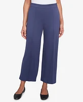 Alfred Dunner Women's Nantucket Pleated Wide Leg Ankle Pants