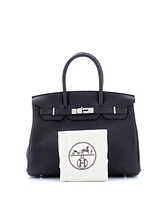 Pre-Owned HERMES Birkin 30 Handbag Black Togo with Palladium Hardware