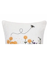 16" x 16" Bumble Bee Garden Spring Decorative Throw Pillow