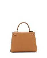 Pre-Owned HERMES Kelly 25 Handbag Brown Epsom with Gold Hardware