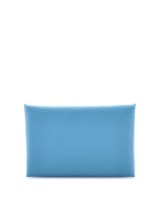 Pre-Owned HERMES Calvi Duo Card Holder Verso Epsom