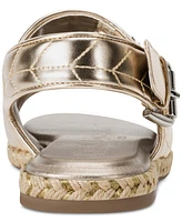 Karl Lagerfeld Paris Women's Charlay Almond Toe Flat Sandals