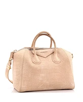 Pre-Owned Givenchy Medium Antigona Bag Embossed Nubuck