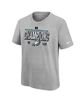 Nike Big Boys and Girls Heather Gray Philadelphia Eagles 2024 Nfc Champions Locker Room Trophy Collection T-Shirt