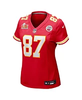 Nike Women's Travis Kelce Red Kansas City Chiefs Super Bowl Lix Game Jersey