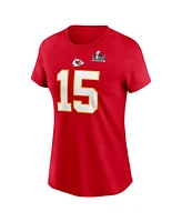 Nike Women's Patrick Mahomes Red Kansas City Chiefs Super Bowl Lix Name Number T-Shirt