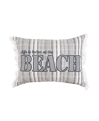 13" x 18" Beach Embroidered Throw Pillow