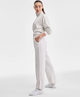 Id Ideology Women's Split-Leg Heather Sweatpants, Exclusively at Macy's