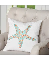 18" x 18" Grand Starfish Beaded Pillow