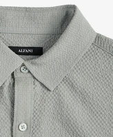 Alfani Men's Elevated Puckered Long Sleeve Button-Front Shirt, Exclusively at Macy's