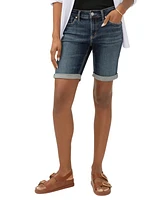 Silver Jeans Co. Women's Elyse Mid Rise Comfort Fit Bermuda Shorts