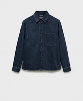 Mango Men's Regular-Fit Denim Overshirt
