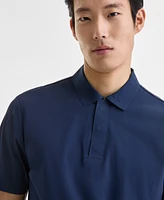 Alfani Men's Laser Cut Short Sleeve Performance Polo Shirt, Exclusively at Macy's