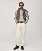 Mango Men's Slim-Fit Braided Knit Sweater