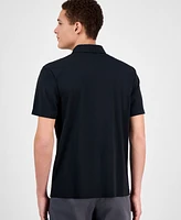 Alfani Men's Laser Cut Short Sleeve Performance Polo Shirt, Exclusively at Macy's