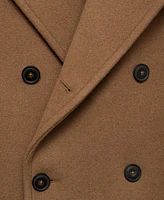 Mango Men's Wool Double Breasted Coat